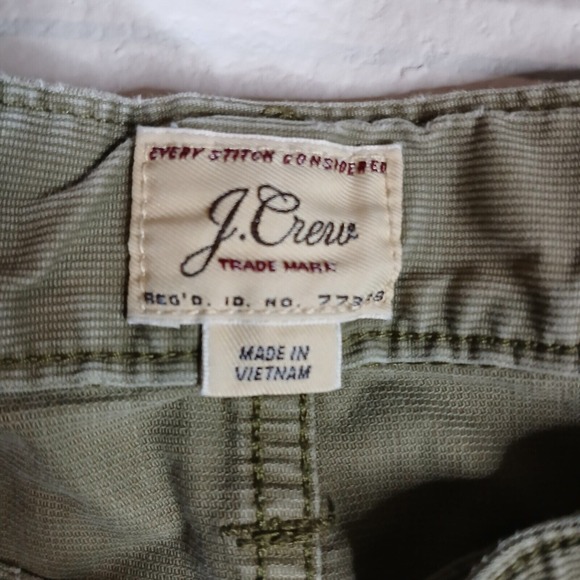 J. Crew Mens‎ Olive Green Flat Front Slim Chino Dark Wash Pants Size 32x32 PB26 - Picture 6 of 10